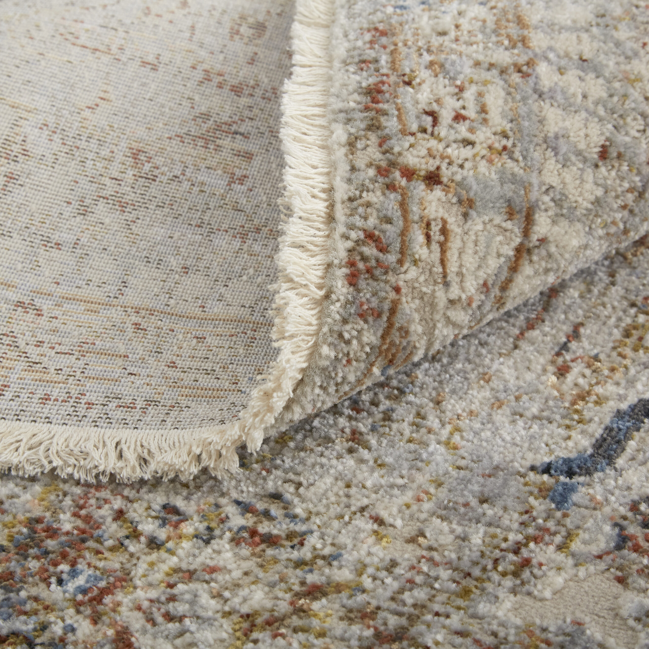 Feizy Kaia Transitional Medallion 39GJF Tan/Orange/Red Area Rug - Image 7