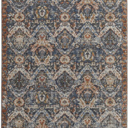 Feizy Kaia Transitional Floral & Botanical 39HRF Blue/Orange/Ivory Area Rug