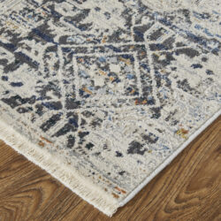 Alternative view of Feizy Kaia Transitional Distressed 39HUF Ivory/Gray/Taupe Area Rug