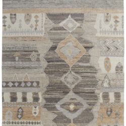 Feizy Kasbah Transitional Moroccan 69FZF Ivory/Gray/Orange Area Rug