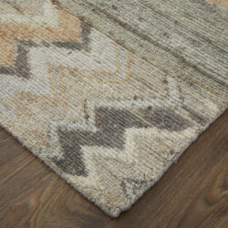 Alternative view of Feizy Kasbah Transitional Moroccan 69FZF Ivory/Gray/Orange Area Rug