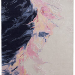 Feizy Kawai Modern Abstract 8985F Pink/Blue/Ivory Area Rug