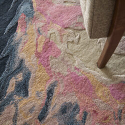 Alternative view of Feizy Kawai Modern Abstract 8985F Pink/Blue/Ivory Area Rug