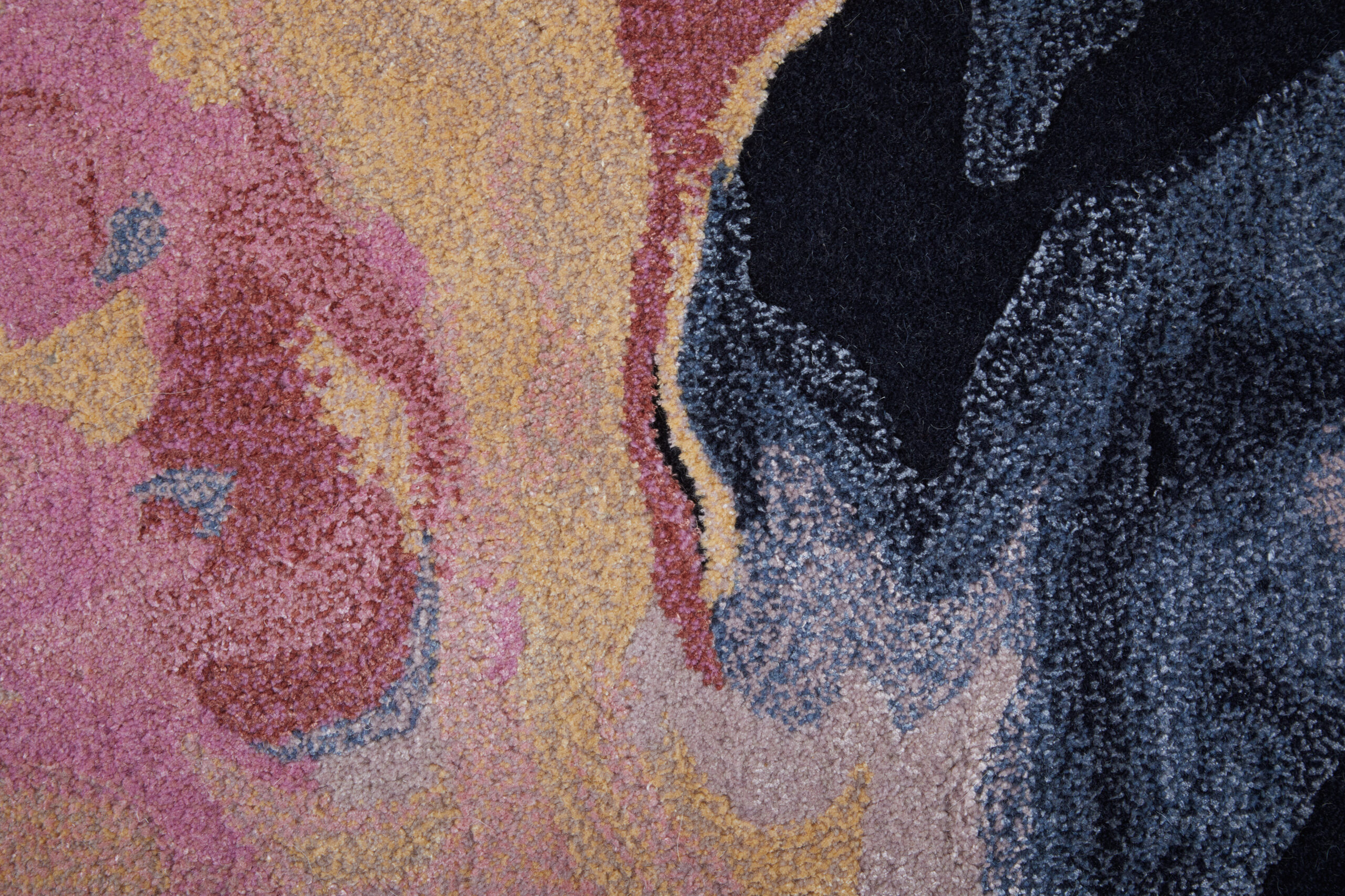 Feizy Kawai Modern Abstract 8985F Pink/Blue/Ivory Area Rug - Image 5