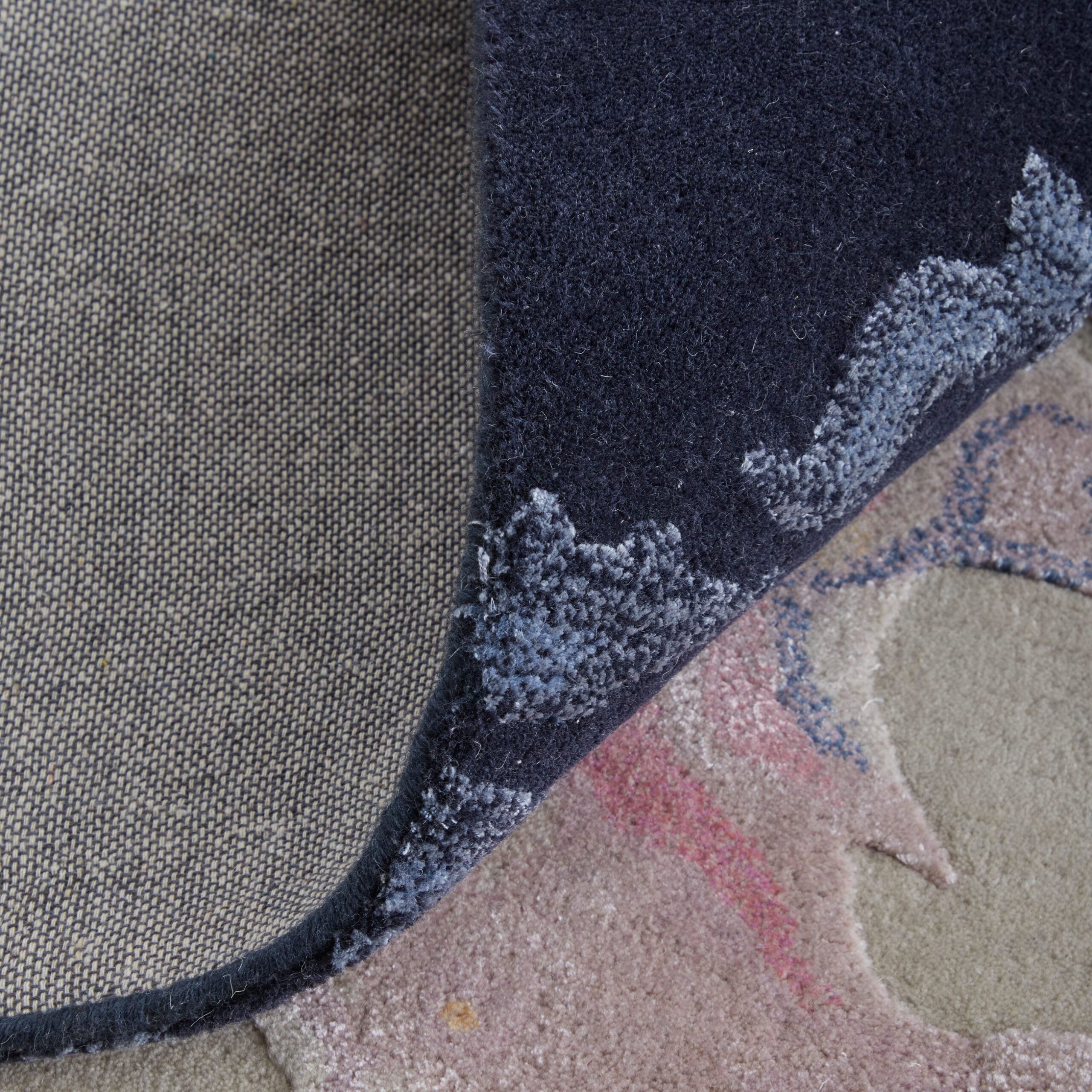 Feizy Kawai Modern Abstract 8985F Pink/Blue/Ivory Area Rug - Image 10