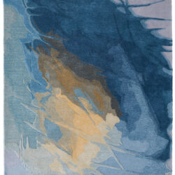 Feizy Kawai Modern Abstract 8987F Blue/Gold/Gray Area Rug