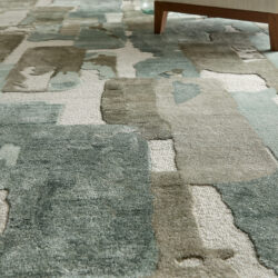Alternative view of Feizy Kendall Modern Abstract 8A59F Green/Brown/Ivory Area Rug