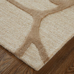 Alternative view of Feizy Kimball Transitional Abstract 8A32F Ivory/Brown/Tan Area Rug
