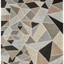Feizy Kimball Transitional Abstract 8A33F Gray/Black/Brown Area Rug