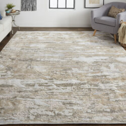 Alternative view of Feizy Laina Transitional Abstract 39G5F Tan/Ivory/Pink Area Rug