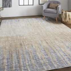 Alternative view of Feizy Laina Transitional Gradient & Ombre 39G9F Tan/Brown/Blue Area Rug