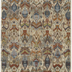 Feizy Leylan Transitional Ikat 0563F Tan/Ivory/Orange Area Rug