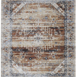 Feizy Melrose Transitional Distressed 39NZF Ivory/Red/Blue Area Rug