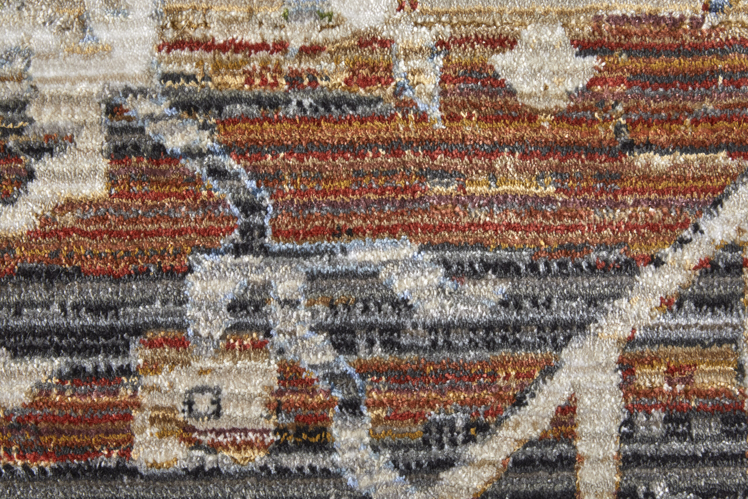 Feizy Melrose Transitional Distressed 39NZF Ivory/Red/Blue Area Rug - Image 4