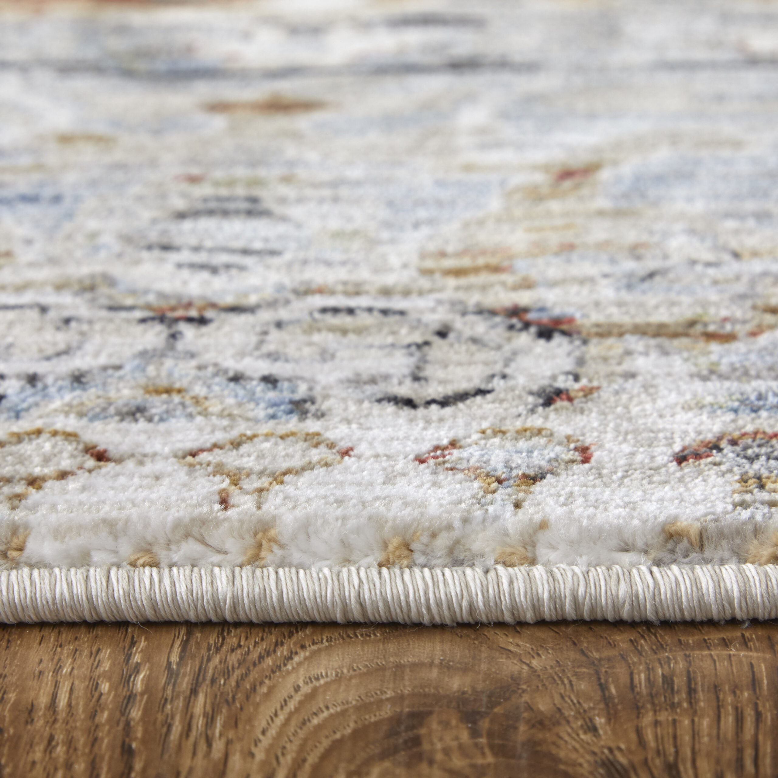 Feizy Melrose Transitional Distressed 39NZF Ivory/Red/Blue Area Rug - Image 5