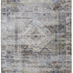 Feizy Melrose Transitional Distressed 39P0F Gray/Red/Blue Area Rug