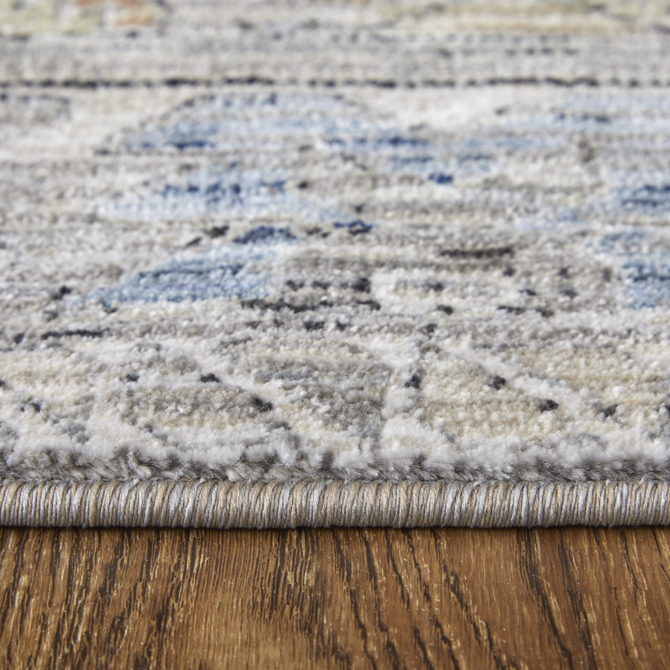 Feizy Melrose Transitional Distressed 39P0F Gray/Red/Blue Area Rug - Image 5