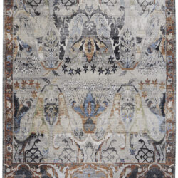 Feizy Melrose Transitional Ikat 39P2F Ivory/Red/Gray Area Rug