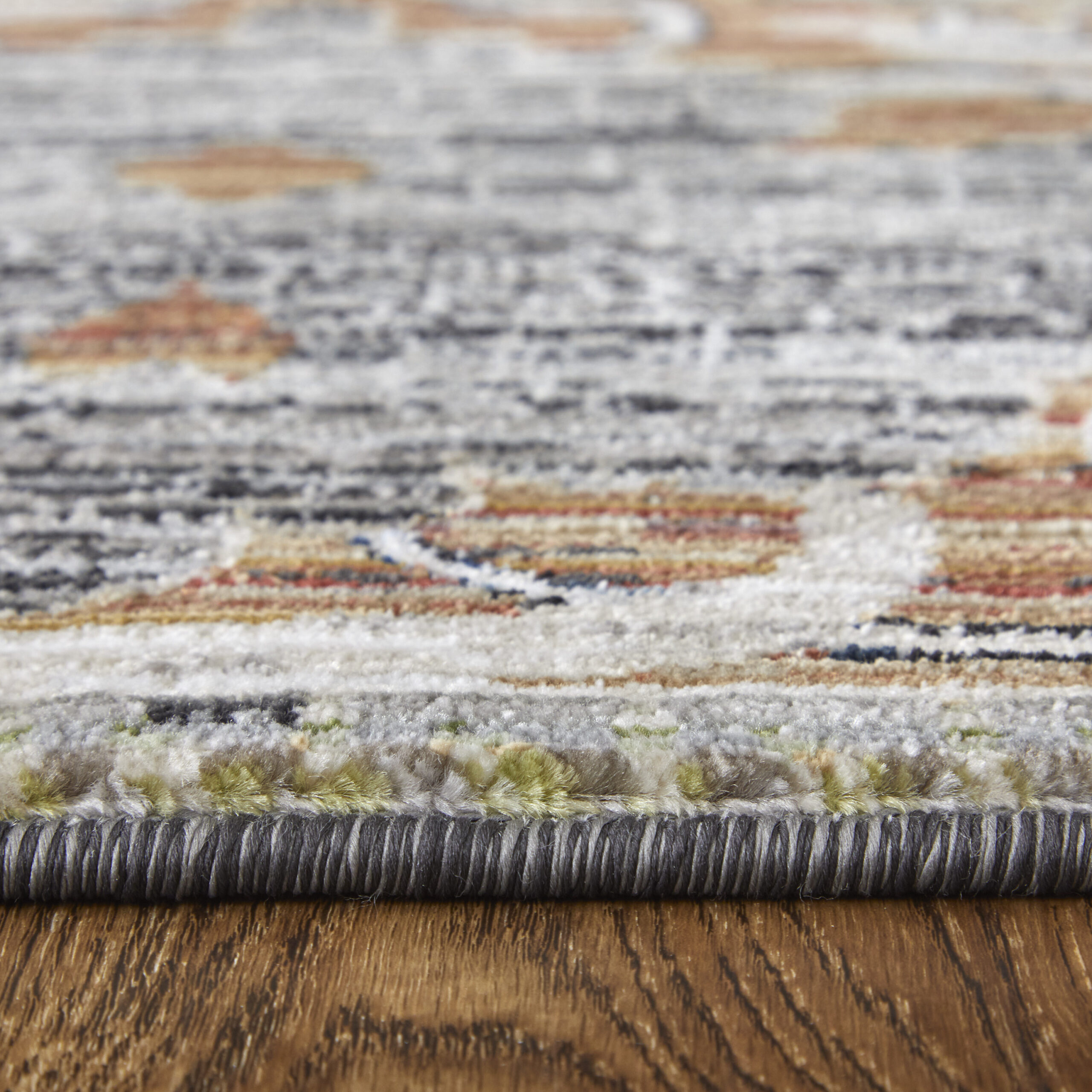 Feizy Melrose Transitional Ikat 39P2F Ivory/Red/Gray Area Rug - Image 5