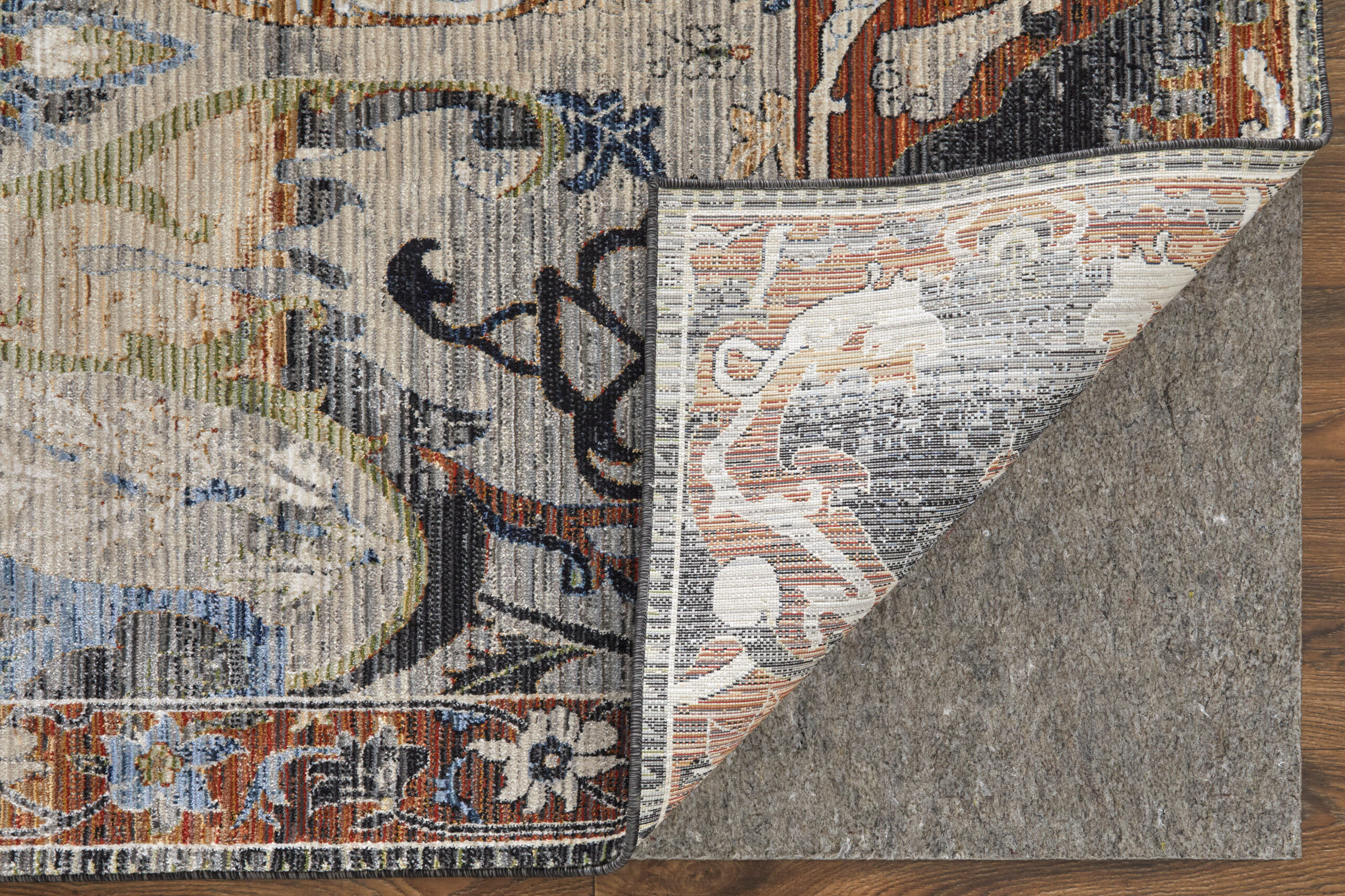 Feizy Melrose Transitional Ikat 39P2F Ivory/Red/Gray Area Rug - Image 7