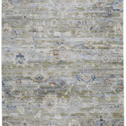 Feizy Melrose Traditional Floral & Botanical 39P3F Green/Ivory/Blue Area Rug