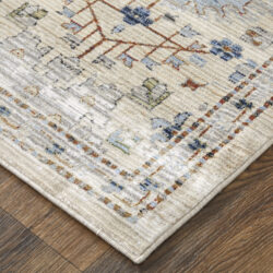 Alternative view of Feizy Melrose Traditional Floral & Botanical 39P5F Tan/Blue/Red Area Rug