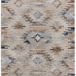 Feizy Melrose Traditional Diamond 39ULF Ivory/Blue/Brown Area Rug