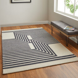 Alternative view of Feizy Maguire Transitional Abstract 8900F Gray/Ivory/Black Area Rug