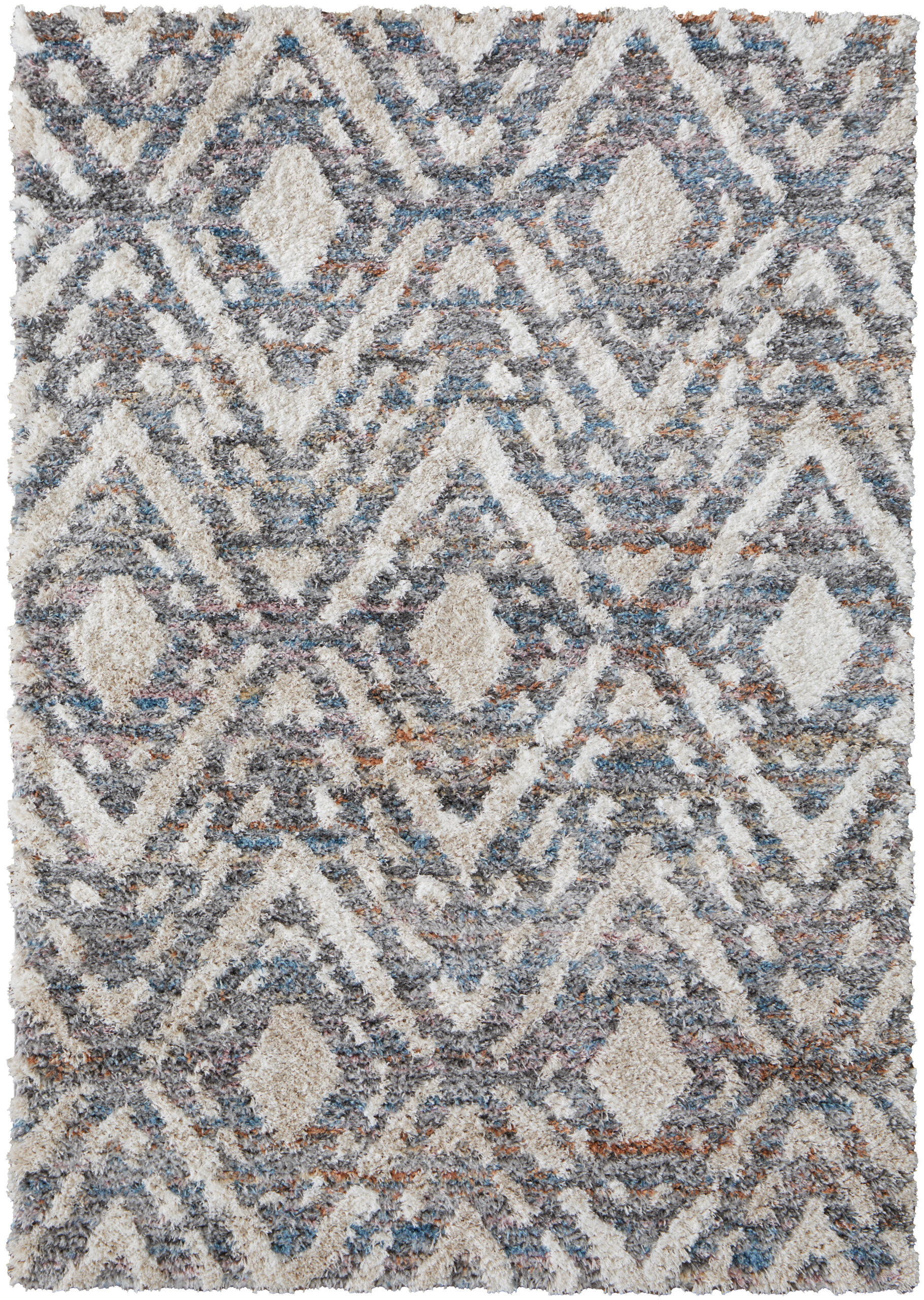 Feizy Mynka Transitional Diamond 39IAF Ivory/Gray/Taupe Area Rug