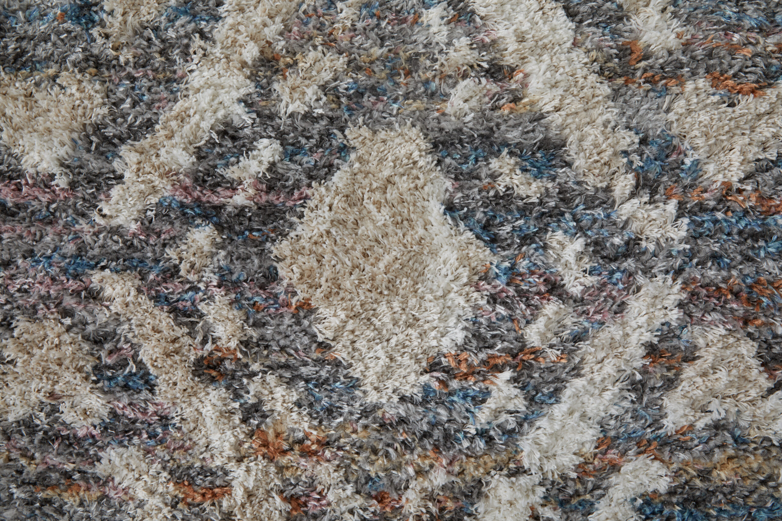 Feizy Mynka Transitional Diamond 39IAF Ivory/Gray/Taupe Area Rug - Image 5