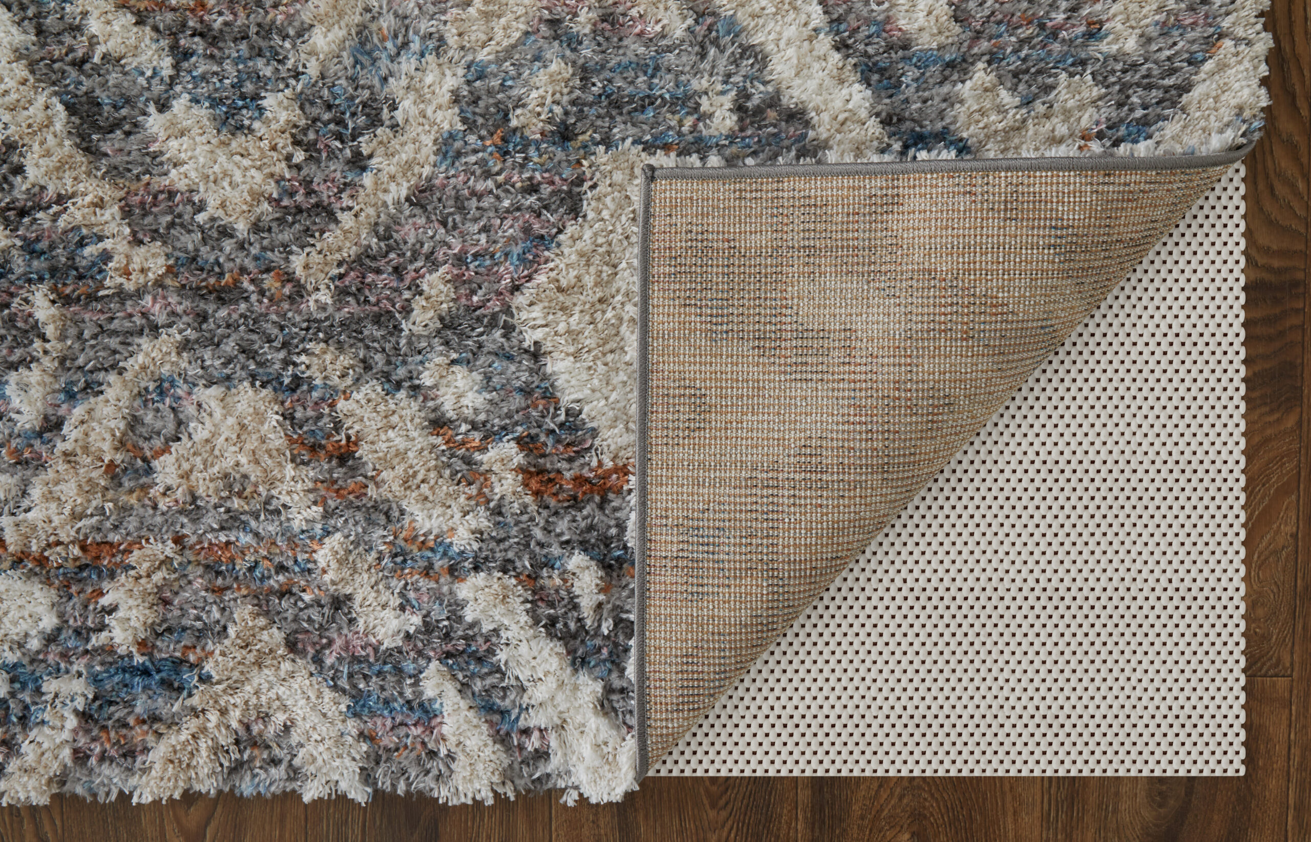 Feizy Mynka Transitional Diamond 39IAF Ivory/Gray/Taupe Area Rug - Image 7