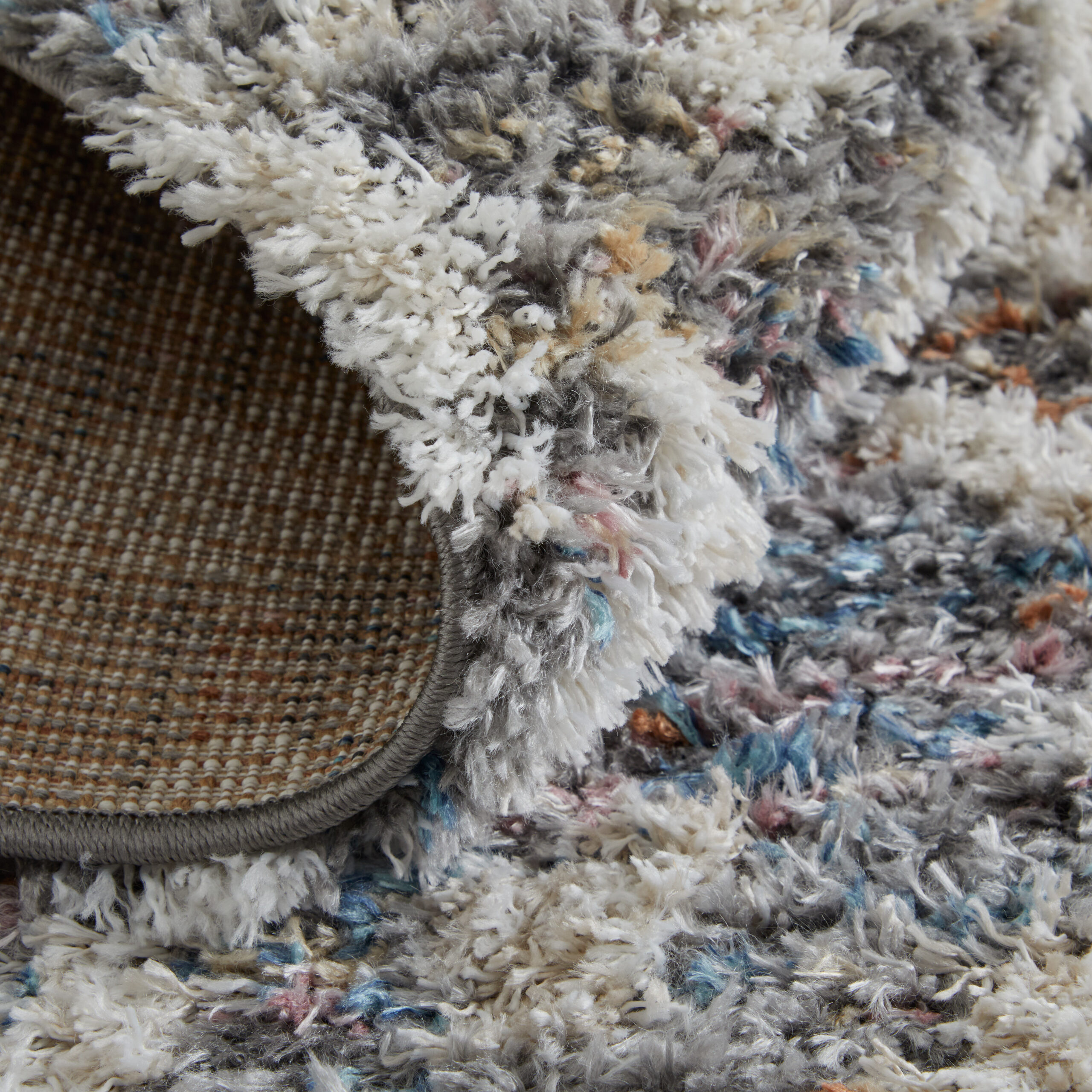 Feizy Mynka Transitional Diamond 39IAF Ivory/Gray/Taupe Area Rug - Image 8