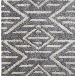 Feizy Mynka Transitional Diamond 39IBF Gray/Ivory Area Rug