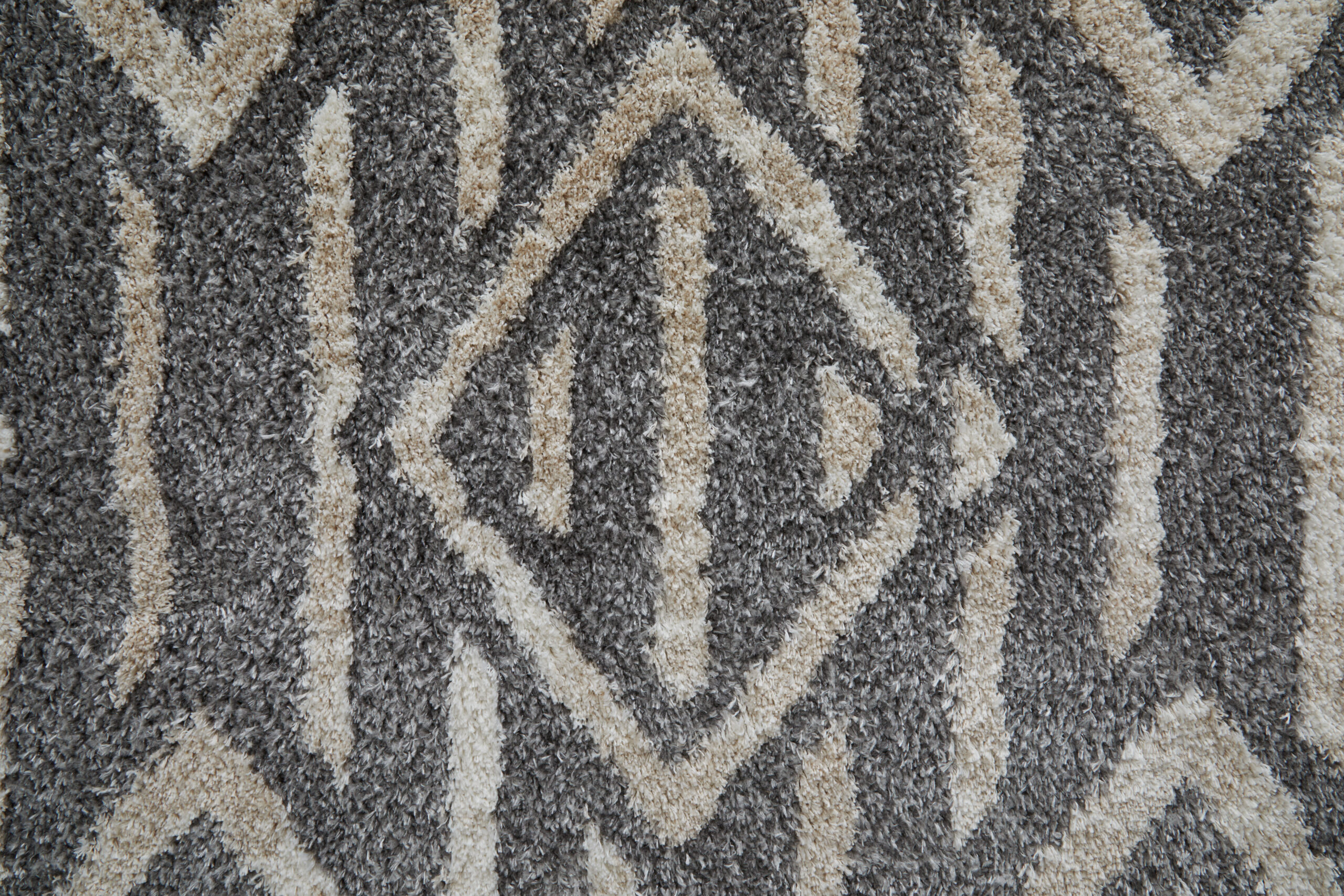 Feizy Mynka Transitional Diamond 39IBF Gray/Ivory Area Rug - Image 5