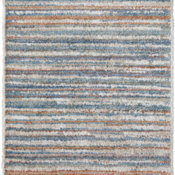 Feizy Mynka Transitional Stripes 39IEF Ivory/Blue/Orange Area Rug