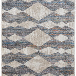 Feizy Mynka Transitional Diamond 39IFF Tan/Ivory/Blue Area Rug