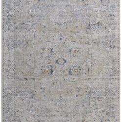 Feizy Pasha Transitional Medallion 39M5F Ivory/Taupe/Blue Area Rug