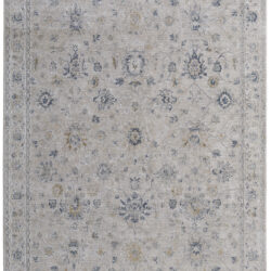 Feizy Pasha Transitional Floral & Botanical 39M7F Ivory/Taupe/Blue Area Rug