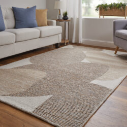 Alternative view of Feizy Pollock Modern Watercolor 8951F Brown/Tan/Ivory Area Rug
