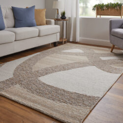 Alternative view of Feizy Pollock Modern Abstract 8952F Brown/Tan/Ivory Area Rug