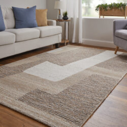 Alternative view of Feizy Pollock Modern Abstract 8953F Brown/Tan/Ivory Area Rug