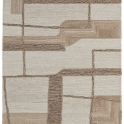 Feizy Pollock Modern Geometric 8954F Ivory/Brown/Tan Area Rug