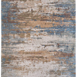 Feizy Pearson Modern Abstract 39SCF Blue/Ivory/Brown Area Rug