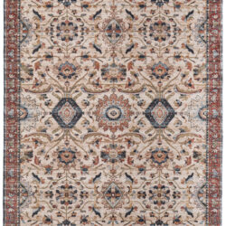 Feizy Pearson Traditional Medallion 39SGF Ivory/Red/Blue Area Rug