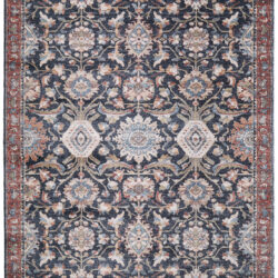 Feizy Pearson Traditional Medallion 39SGF Blue/Red/Ivory Area Rug
