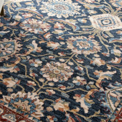 Alternative view of Feizy Pearson Traditional Medallion 39SGF Blue/Red/Ivory Area Rug