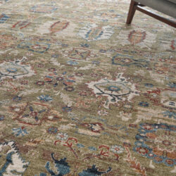 Alternative view of Feizy Pearson Traditional Persian 39SJF Green/Ivory/Blue Area Rug