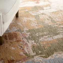 Alternative view of Feizy Pearson Modern Abstract 39SRF Ivory/Green/Tan Area Rug