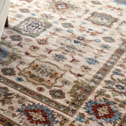 Alternative view of Feizy Pearson Traditional Oriental 39SUF Ivory/Green/Red Area Rug