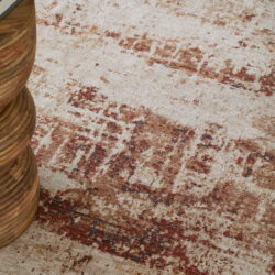 Alternative view of Feizy Pearson Modern Abstract 39UEF Ivory/Red/Tan Area Rug